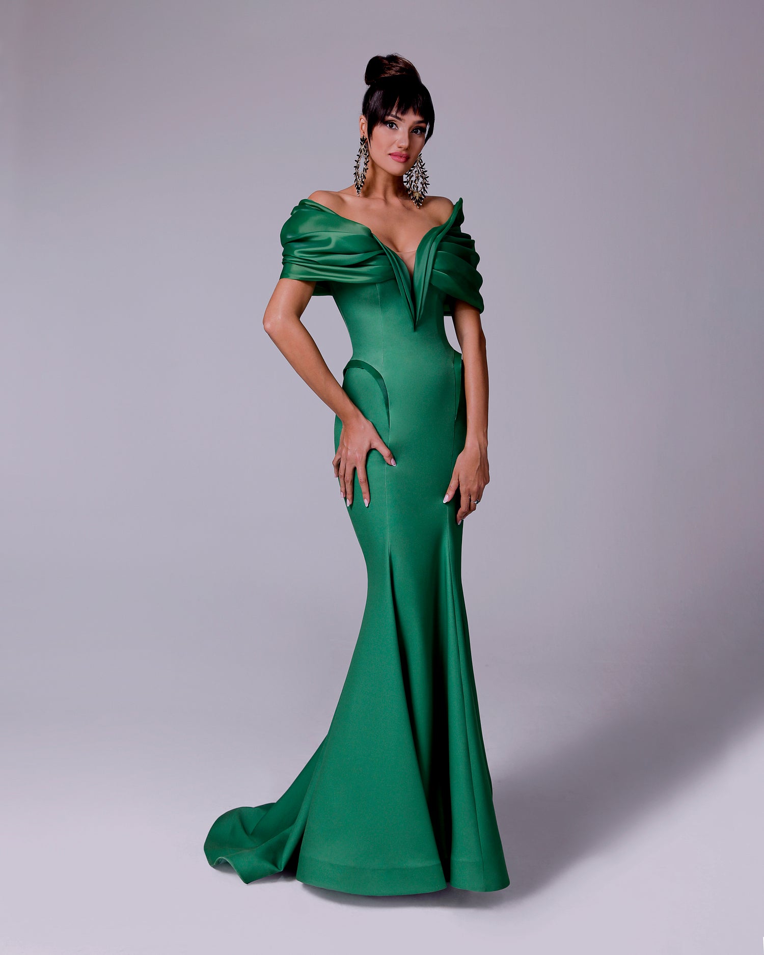 Get the Stunning Fs 2710 Off Shoulder V Neck Couture Dress